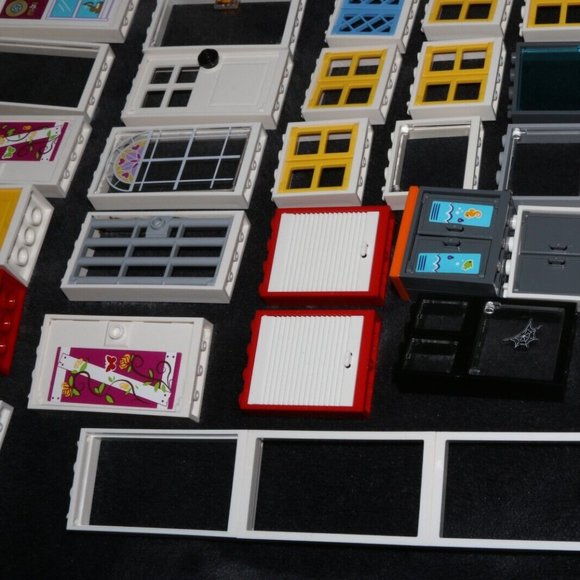 Lego friends doors windows white frames 28327 lot castle door, panes - Picture 6 of 16